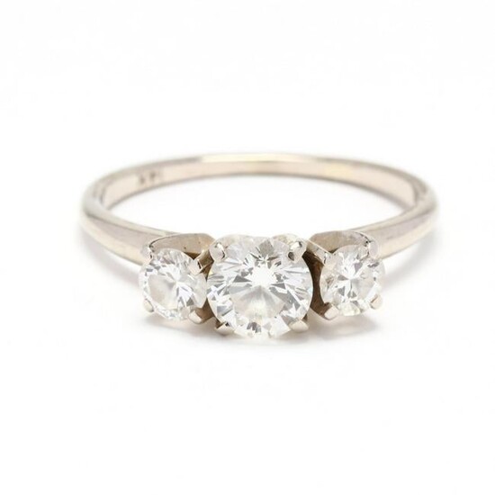 White Gold Three Stone Diamond Ring