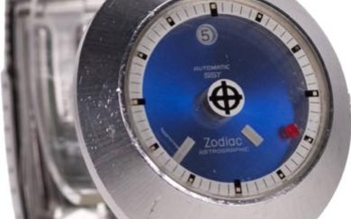ZODIAC Herrenarmbanduhr Automatik Modell ASTROGRAPHIC mit blauem Zifferblatt, Schnellschwinger, Schweiz...