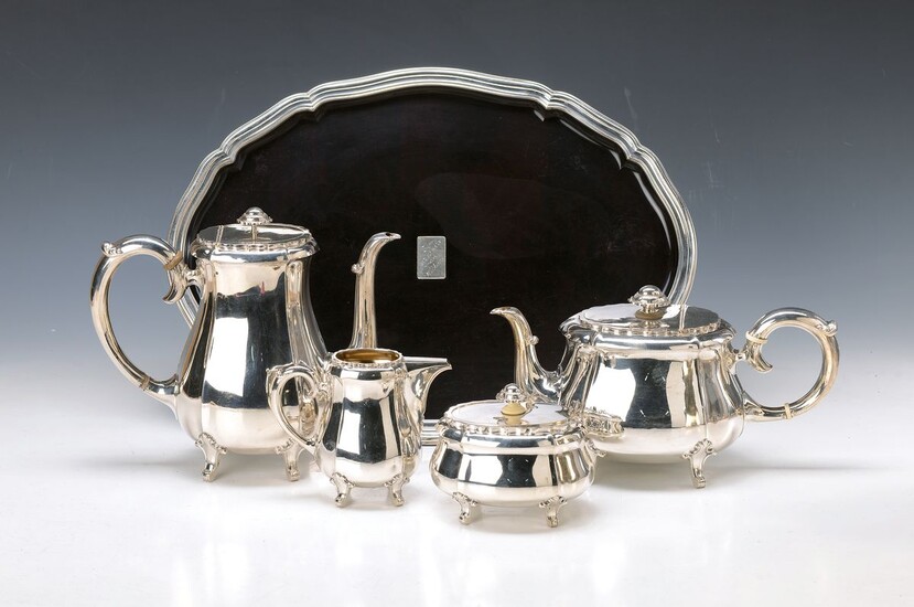 coffee- and tea set with tray, 1950s...