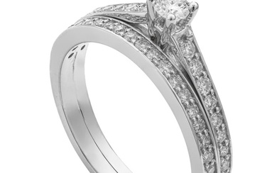 0.60 tcw SI1 Diamond Ring White gold - Ring - 0.60 ct Diamond - No Reserve Price
