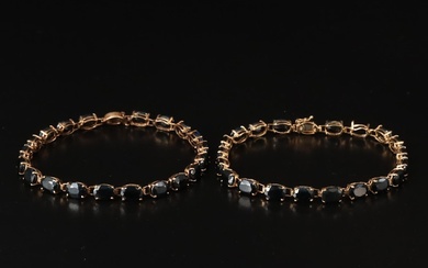 10K Sapphire Line Bracelets