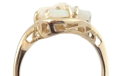 10K Yellow Gold Opal Ring Size 6 #16367