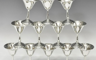 (12) WEIDLICH STERLING SILVER CORDIAL GOBLETS