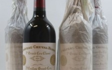4 bouteilles CHÂTEAU CHEVAL BLANC 2004 1er GCC (A) Saint Emilion (Cave 6)
