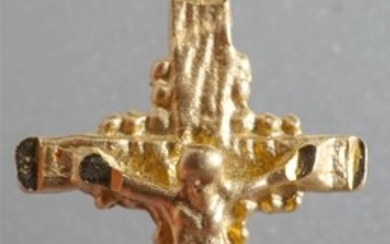 14-Karat Yellow-Gold 'Cross' Pendant, .6 dwt, L: 7/8 in