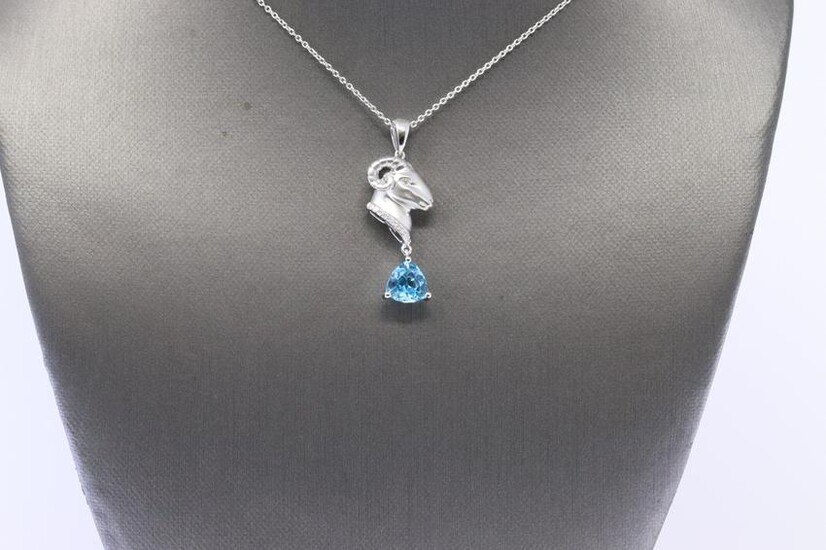 14Kt Diamond Necklace "Ram" Design