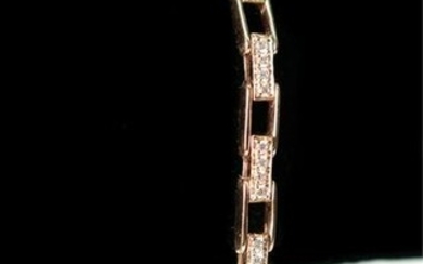 14k Rose Gold & 1.12 Pink Diamond Bracelet