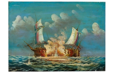17th century-style naval battle