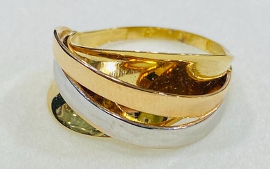 18 kt. Bicolour, Gold, Pink gold, Tricolour, White gold, Yellow gold - Ring