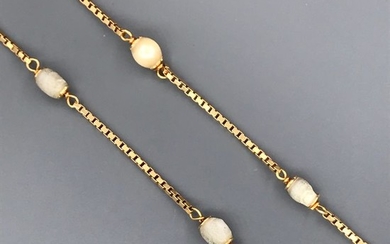 18 kt. Yellow gold - Necklace Pearl