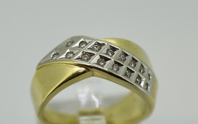 18 kt. Yellow gold - Ring - 0.32 ct Diamond