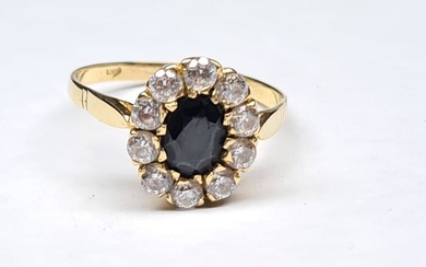 18 kt. Yellow gold - Ring - 0.65 ct Sapphire
