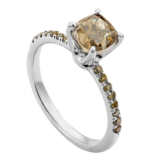1.89 tcw VS2 Diamond Ring - 14 kt. White gold - Ring - 1.73 ct Diamond - 0.16 ct Diamonds