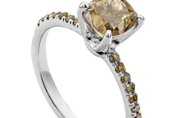 1.89 tcw VS2 Diamond Ring - 14 kt. White gold - Ring - 1.73 ct Diamond - 0.16 ct Diamonds