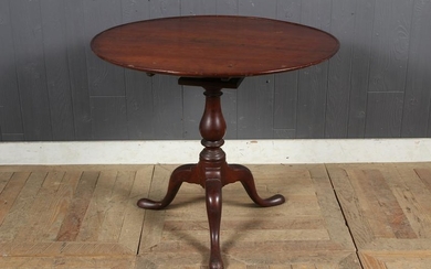 18th C Queen Anne Birdcage Tilt-top Table