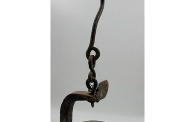 18th Century Hand Forged Betty Lamp