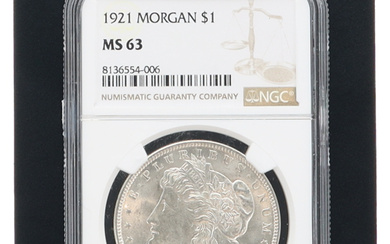 1921 Morgan Silver Dollar (NGC MS63)