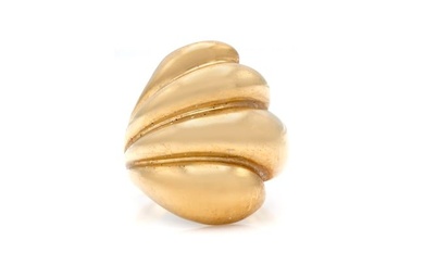 1960s 14K Shell Design Gold Ring