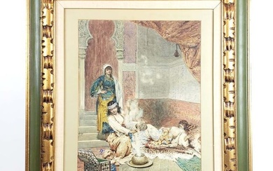 19th C. Orientalist Riva Ronia Signed Watercolor