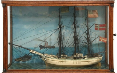 19th Century Wooden Model of a Clipper Ship