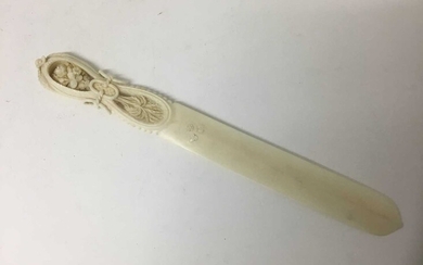 19th century Dieppe carved ivory paper knife