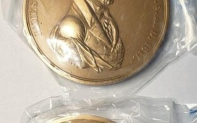 2-3 INCH PEACE AND FREEDOM PRESIDENT BRONZE