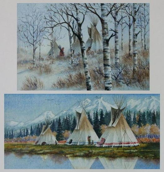 2 Dick Sizemore, Native American Watercolors