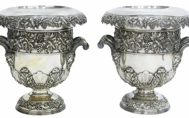 (2) SHEFFIELD SILVERPLATE CHAMPAGNE COOLERS