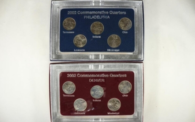 2002-P & D STATE QUARTER SETS WITH BOXES