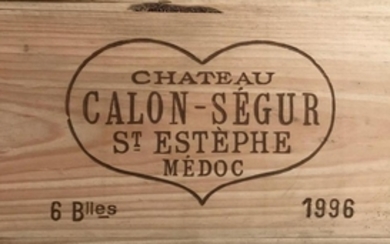 Chateau Calon-Ségur 1996 Saint Estèphe 6 bottles owc 92/100 Robert...