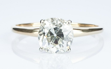 2.13 CTW Mine Cut Diamond Ring, GIA (VS1, K)