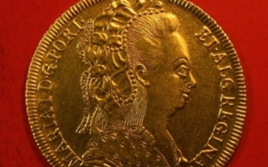 Brazil, Portugal - Monarchy - Maria I (1786-1799) - Peça (6,400 Reis) - 1795 R - Rio de Janeiro - Gold