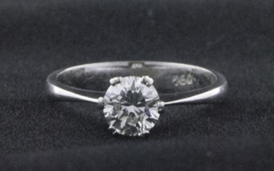 Luxury Solitaire Engagement - 18 kt. White gold - Ring Diamond
