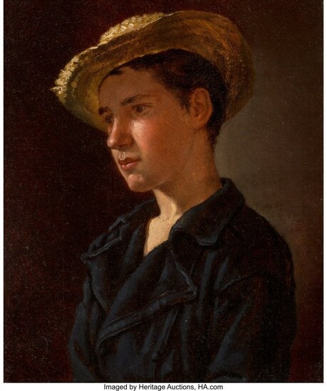 27029: American School (19th Century) Portrait of a Boy