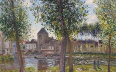 Alfred Sisley (1839-1899), Les peupliers à Moret-sur-Loing, après midi d’août