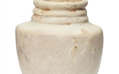 A Bactrian marble vase, 3rd millenium B.C.,...