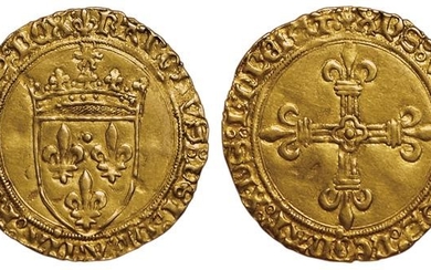 Charles VIII. 1483 1498. Ecu d'or au soleil. 2e ém…