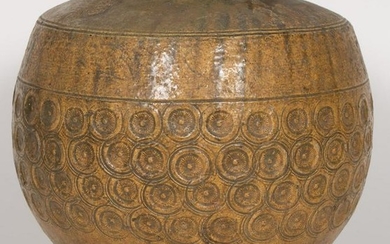 Chinese 19th Century Yellow Pottery Vessel