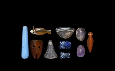 Egyptian Hardstone Amulet Group