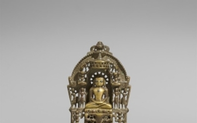 A Gujarati/Rajasthani copper alloy Jain altar ...