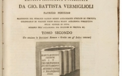 Inscriptions.- Vermiglioli (Giovanni Battista)