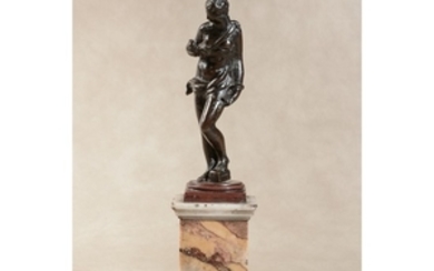 An Italian bronze model of a maiden, probably Venetian