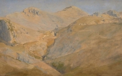 Jørgen SONNE Birkerød, 1801 - Copenhague, 1890 Paysage de montagne en Italie