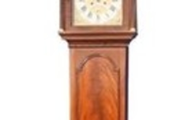 A late 18th or early 19th century mahogany longcase clock the movement signed 'Robert Cornish, Dartford', the arched brass...