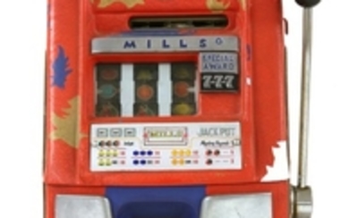 A MILLS' ONE-ARMED BANDIT, an American Mills' 'Special Award 777' one-armed bandit fruit machine ...
