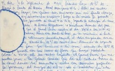 Original letter of the entrepreneur Carlos Spadone with confidential information....