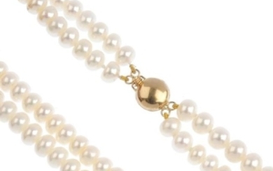 A selection of cultured pearl jewellery. To include a