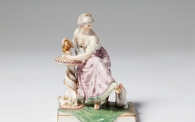 A small Ludwigsburg porcelain figure of a lad ...