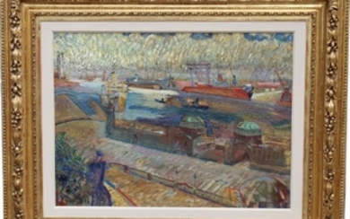 Willy Schlobach (1865 - 1951) Port of Hamburg