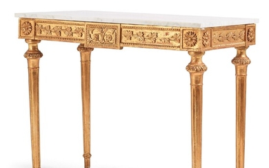 A Gustavian console table, Stockholm, late 18th century.